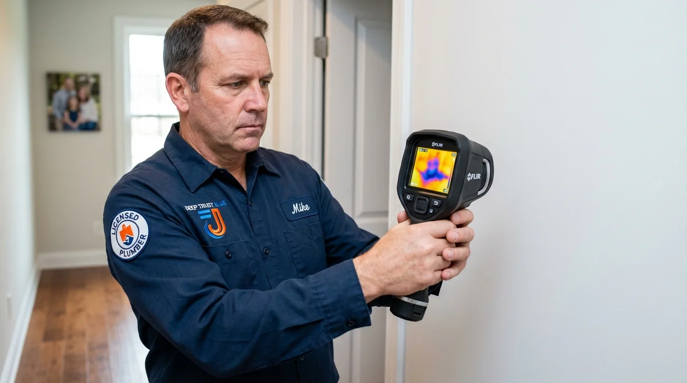 Thermal imaging leak detection by Johns Plumbing LLC in Rumney